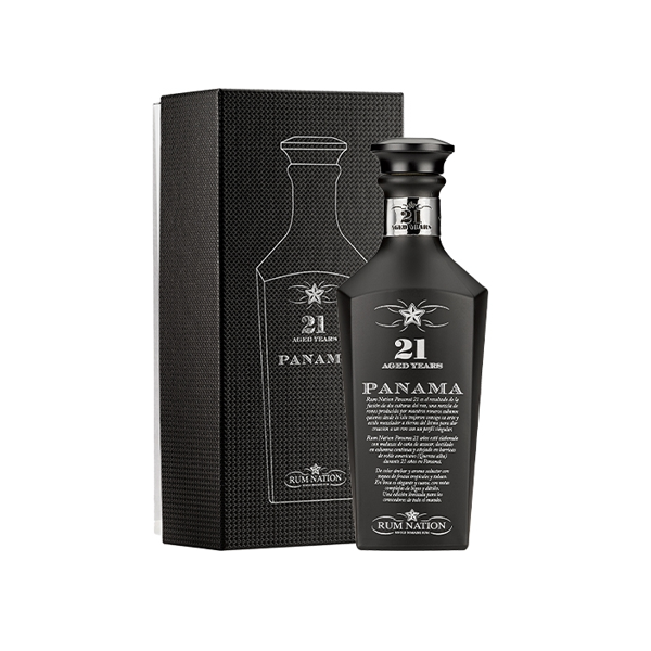 Rum Nation Panama 21 Years Old Black Decanter