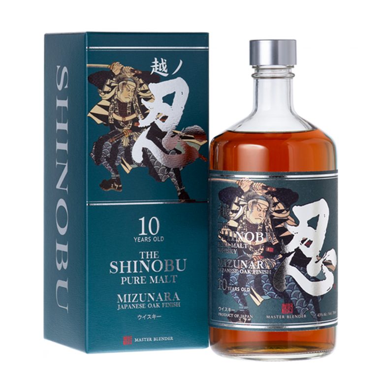 Shinobu 10 Year Old Pure Malt Whisky Mizunara Finish ABV 43% 70cl with Gift Box