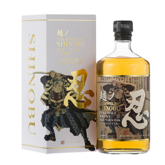 Shinobu Pure Malt Whisky Mizunara Oak Finish ABV 43% 70cl with Gift Box