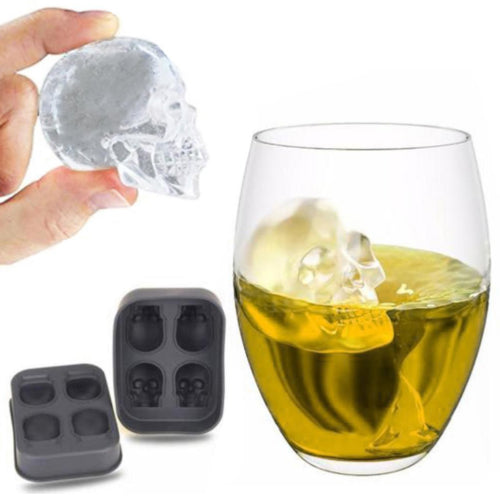 Skull-Shaped Silicone Ice Cube Maker