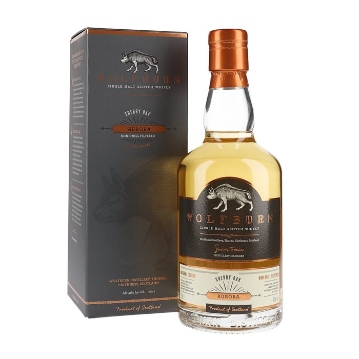 Wolfburn Aurora Single Malt Scotch Whisky ABV 46% 70cl with Gift Box