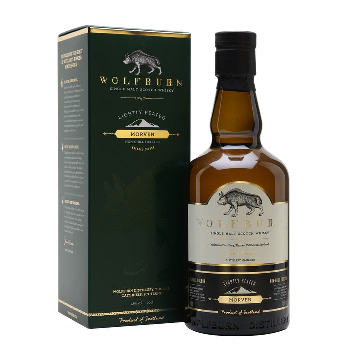Wolfburn Morven Single Malt ABV 46% 70cl with Gift Box