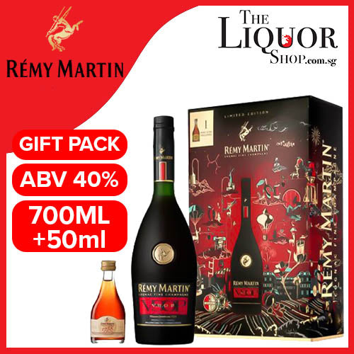 Remy Martin VSOP Cognac with 1738 Miniature Gift Pack, Cognac Fine Champagne 700ml + 50ml