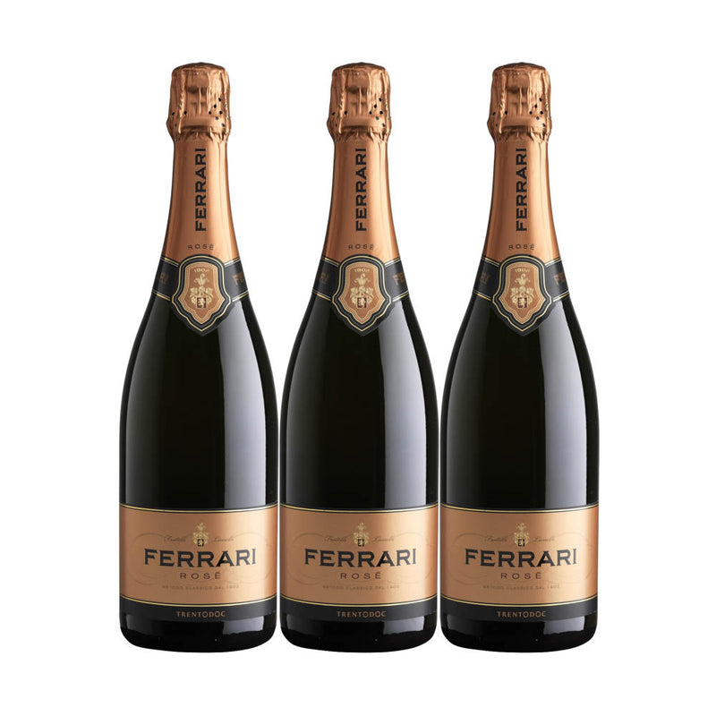 Ferrari Rose Brut ABV 12.5% 750ml x 3 Bottles