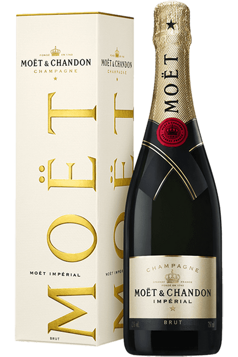 Moet & Chandon Imperial Brut 750ml + Chateau D'Esclans Whispering Angel Cotes de Provence Rose Wine 750ml